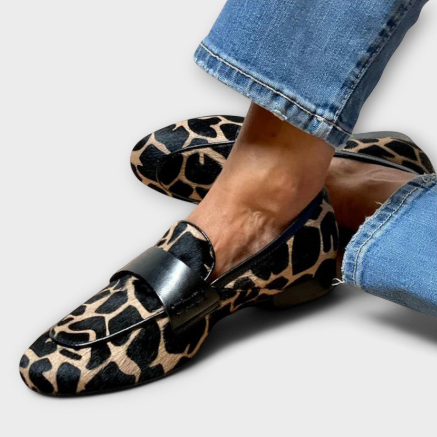 Inés™ | Mocasines con estampado animal