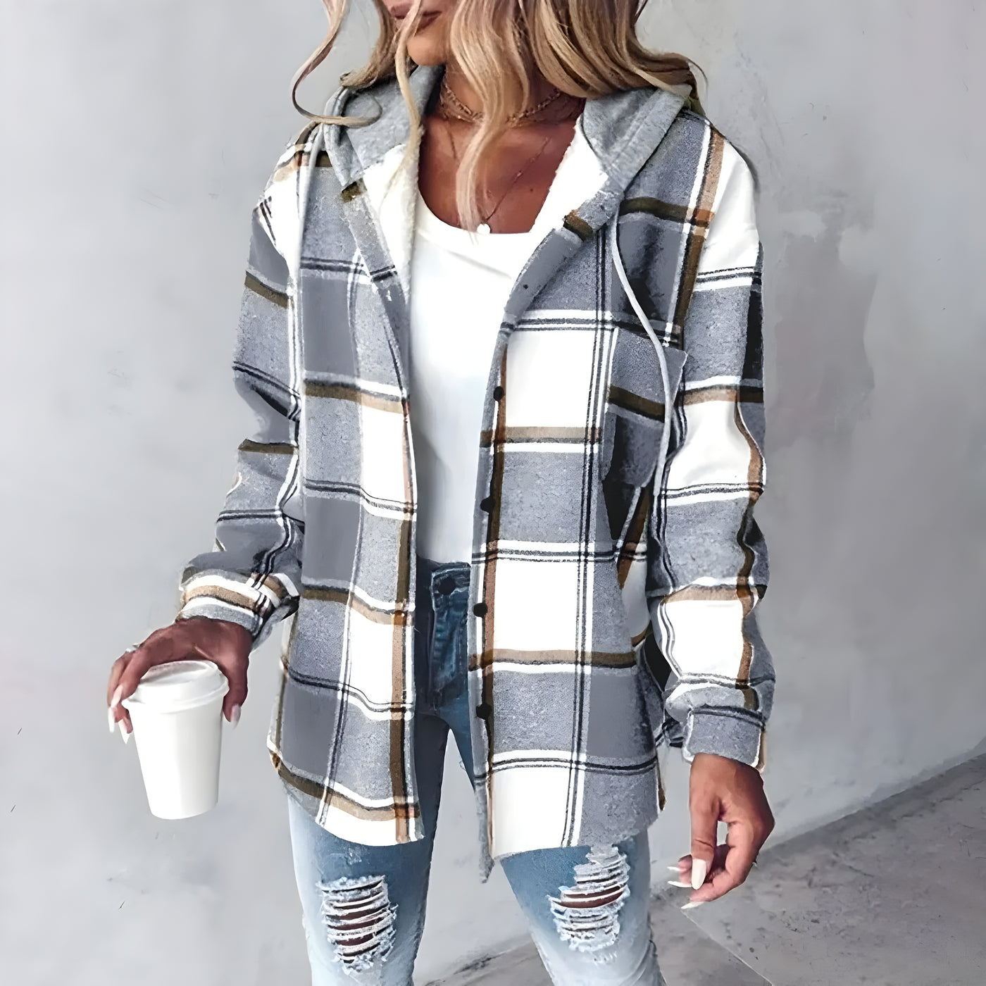 Beatriz™ | Chaqueta de cuadros cálida y elegante